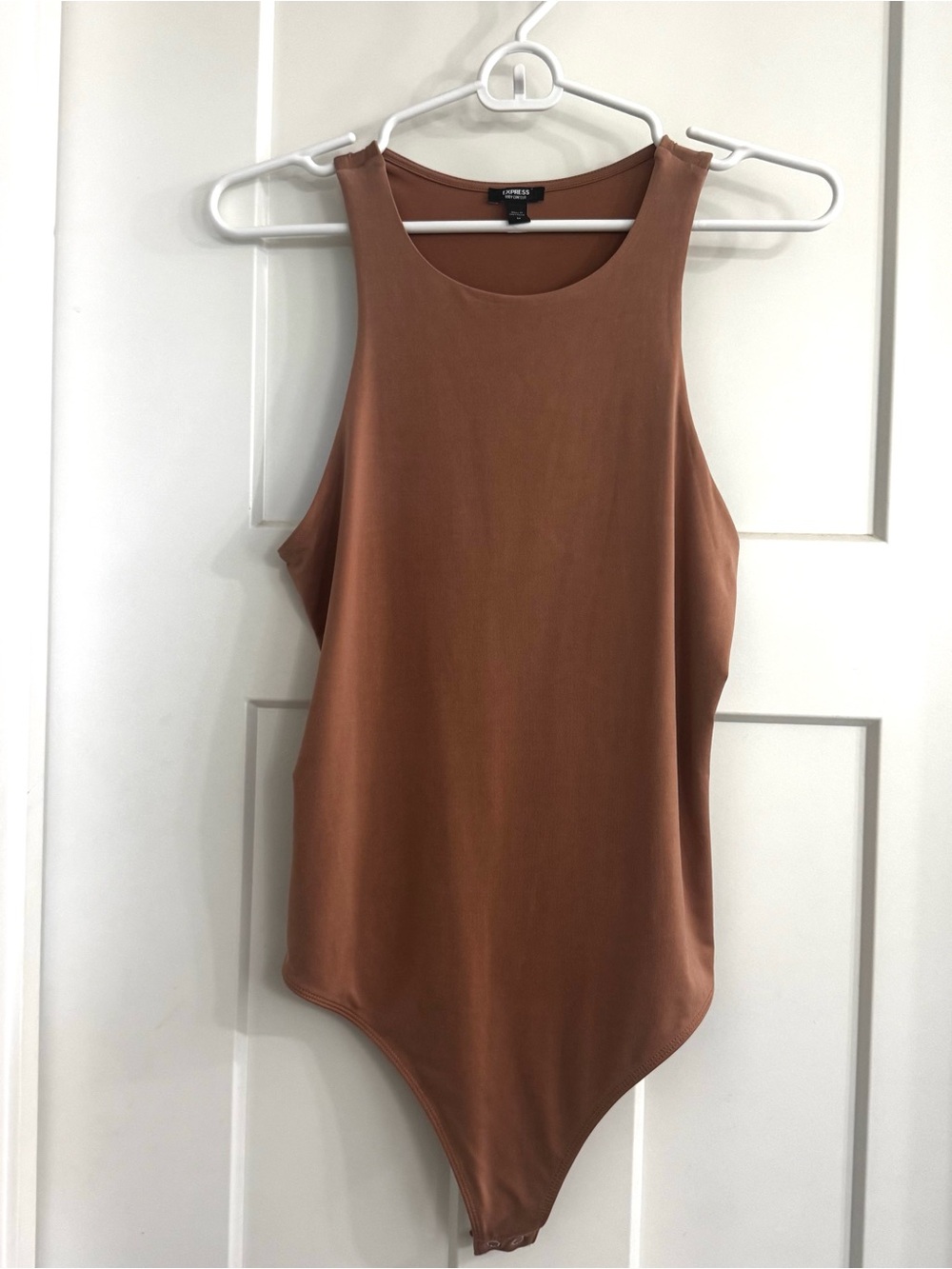 Express Body Contour Sleeveless Brown Tank Bodysuit, M